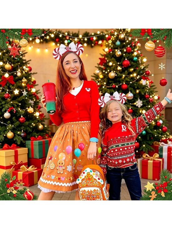 Kids Girls Candy Red Sequin Bow Mickey Mouse Hair Headband for Cosplay